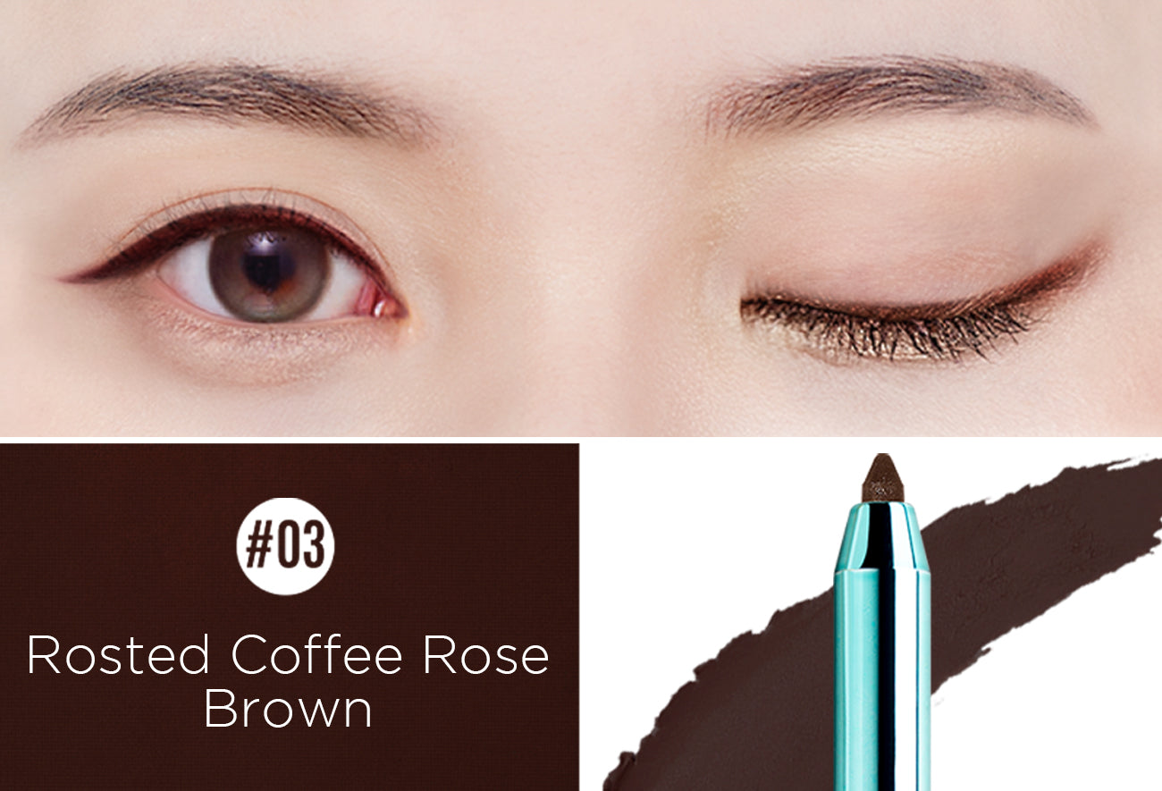 【03.Roasted Coffee Rose Brown】ウォータープルーフペンシルアイライナー