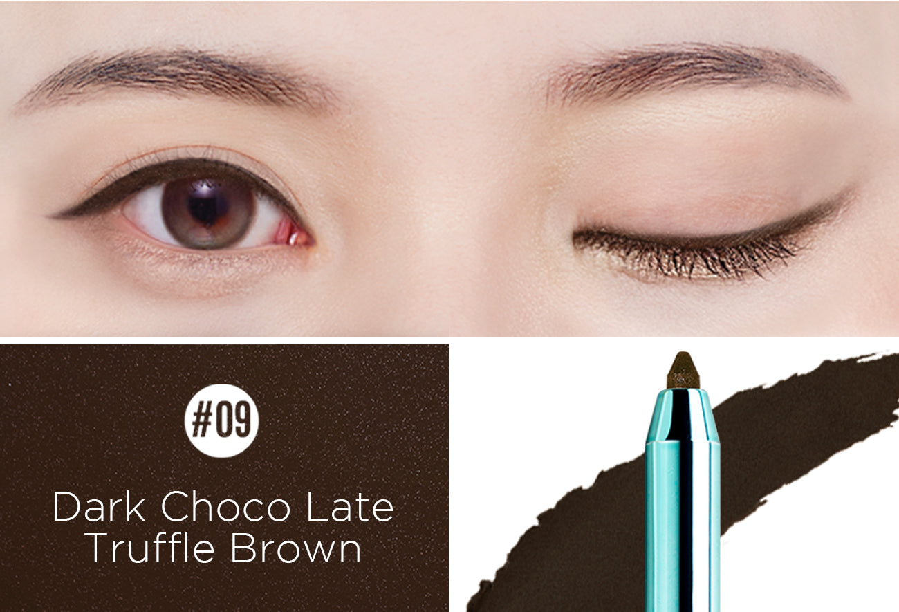 【09.Dark Chocolate Truffle Brown(パール入)】ウォータープルーフペンシルアイライナー